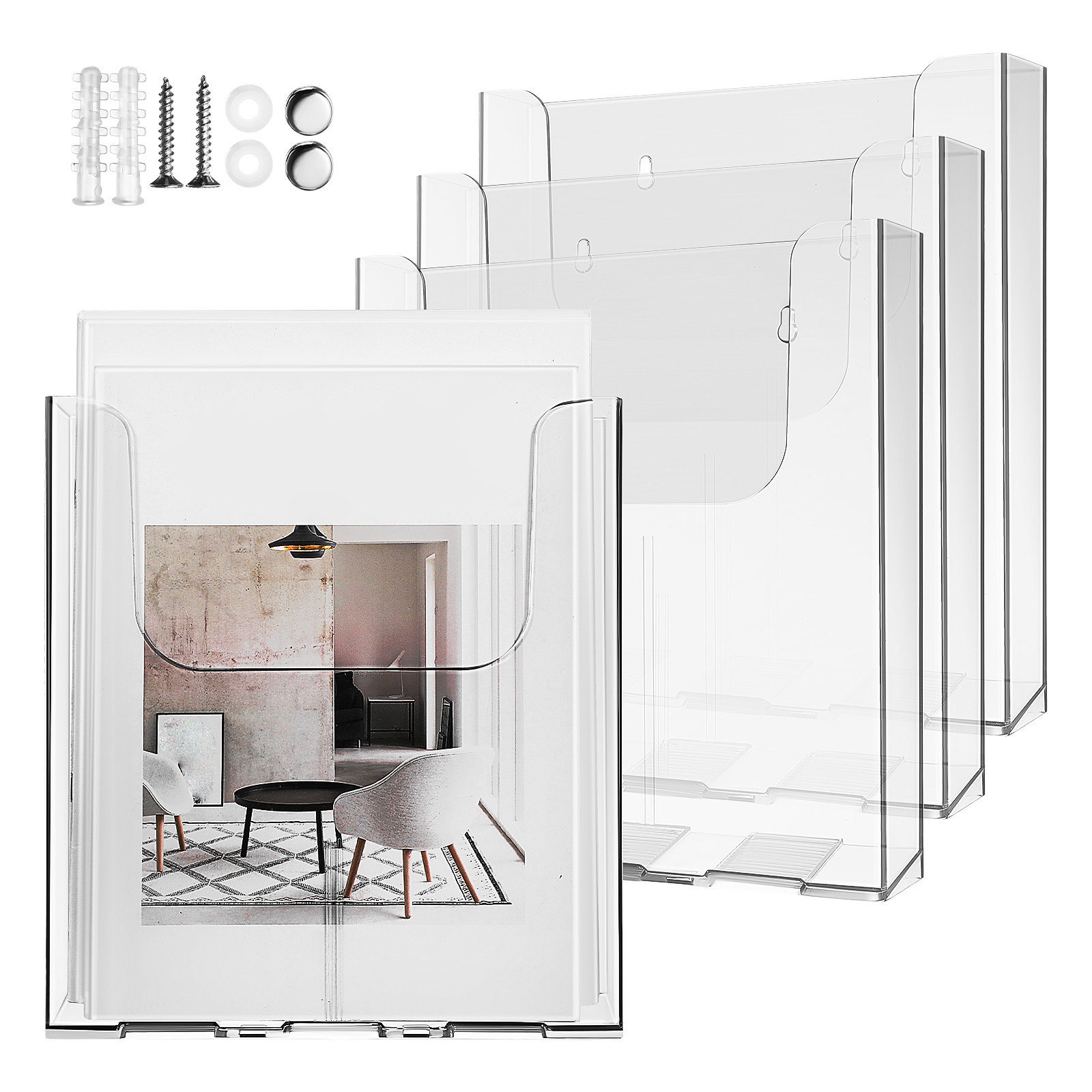 Document Holder Stand - 4 unidades de soportes de pared