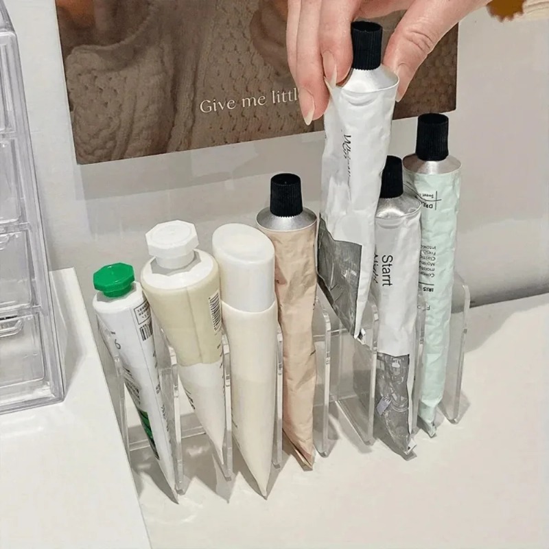 Home Office Work Table - Organizador de cosméticos de plástico transparente