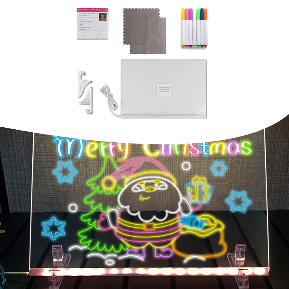 Pizarra acrílica iluminada de  - Home Office Or reseña y precio