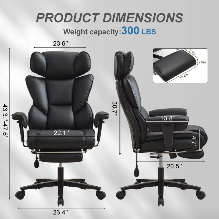 Silla de oficina con reposapié - Ergonomic Office Chair reseña y precio